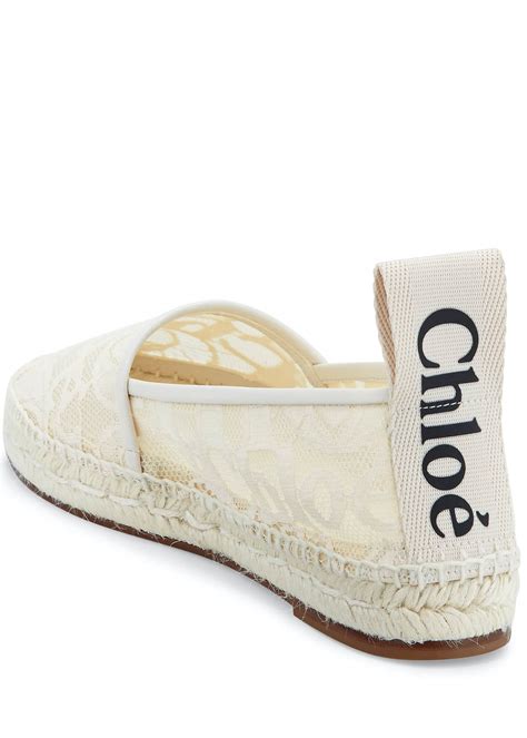 chloe woody lace espadrilles